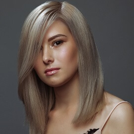 дизайн волос стрижка на средние волосы женская dizainvolos модельная креативная блондинка