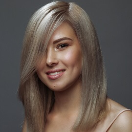 дизайн волос стрижка на средние волосы женская dizainvolos модельная креативная блондинка