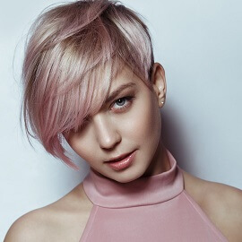 dizainvolos.ru дизайн волос - женская модельная креативная стрижка на короткие волосы, розовые волосы
